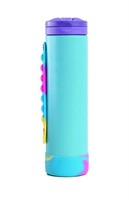 Popin Blue Tie Dye Iconic Pop Fidget Water Bottle