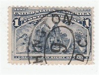 1892 Columbian Exposition 1c US Postage Stamp