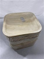 8IN SQUARE PALM LEAF PLATES 50PCK