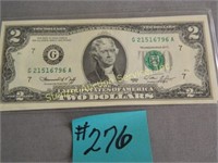 (2) 1976 $2 U.S. Notes in Sequence (Crisp)