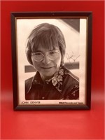 Autographed John Denver, framed photo