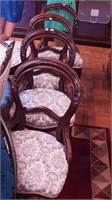 Four early Victorian balloon-back chairs,