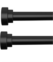 Black Curtain Rods for Windows 28 to 48