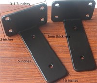 4 Pack 
 5 inch Black Hidden L Shelf Bracket