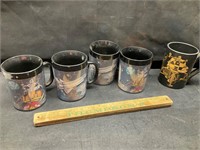 Moon landing and space shuttle cups