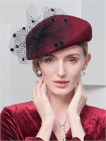 YiDingcCo Beret Hat With Veil