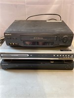 Sony, Samsung & Magnavox DVD vHS players
