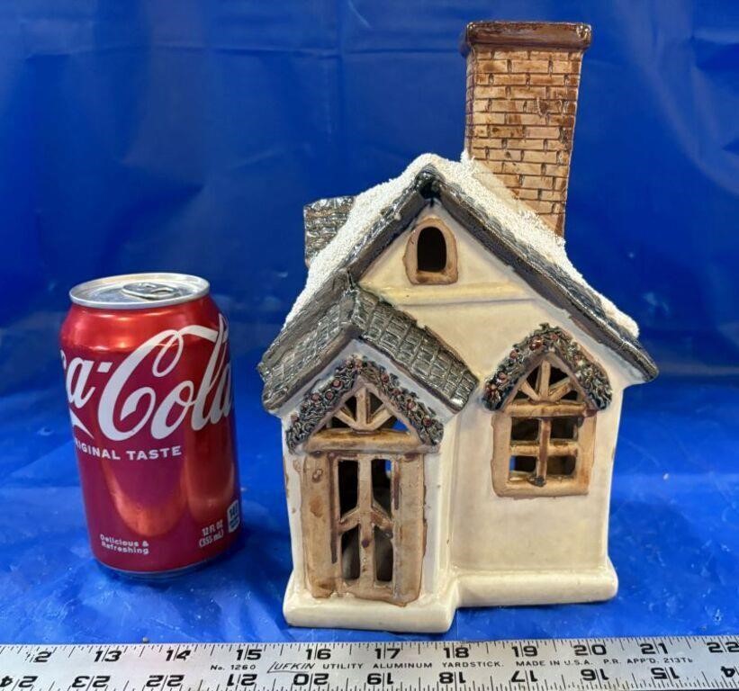 Ceramic Tea Light Snowcapped House