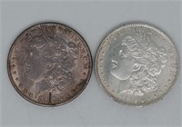 1884-O & 1887 Morgan Silver Dollars