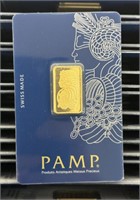 (25) 5g GOLD PAMP SUISSE BARS