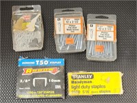Staples and assorted screws