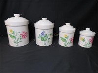 Set of 4 Canisters - 5.5", 7", 8" & 9" Tall