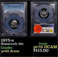 Proof PCGS 1975-s Roosevelt Dime 10c Graded pr69 d