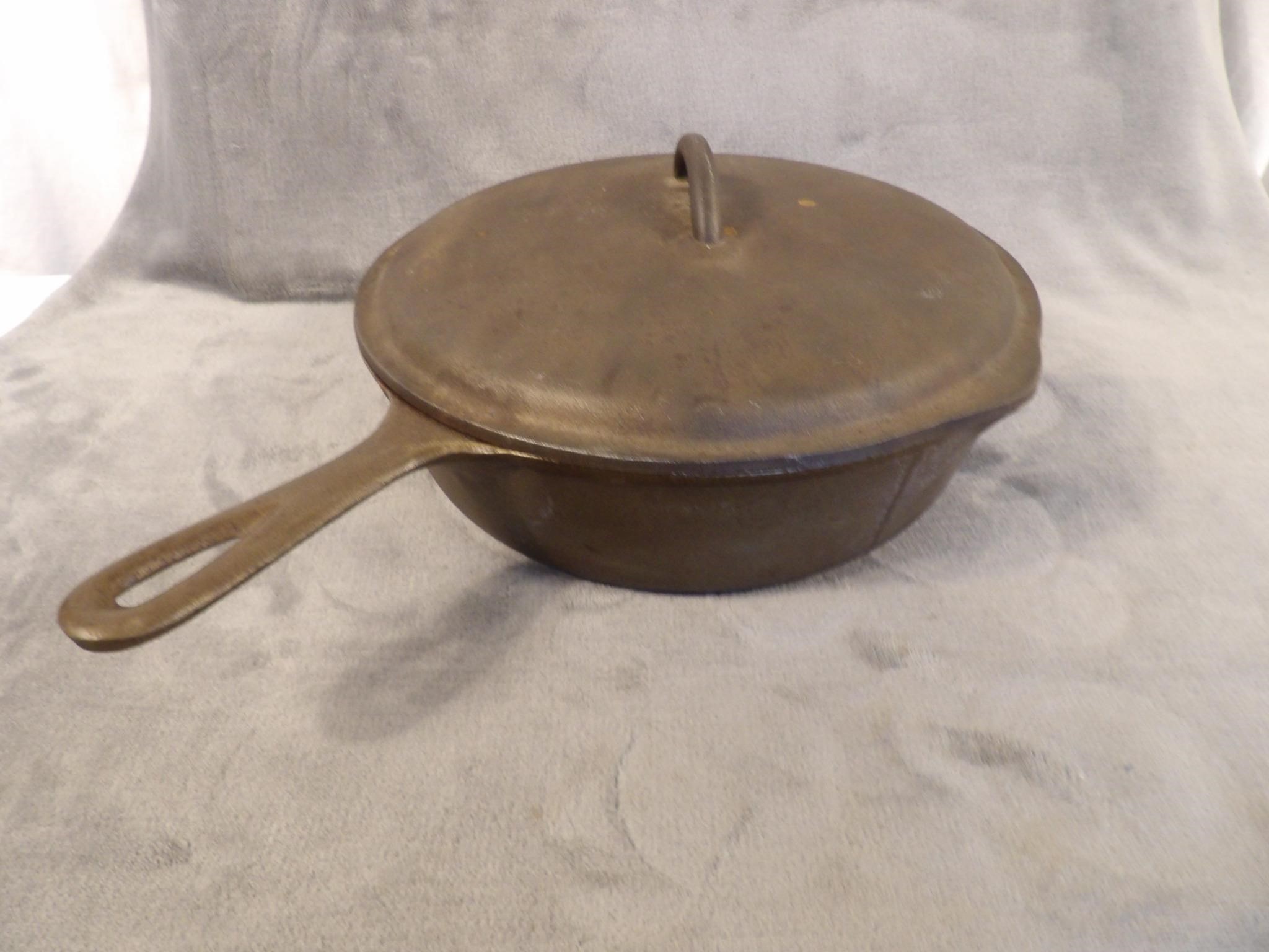 Cast Iron Pan with Lid NO 8 10-5/8"
