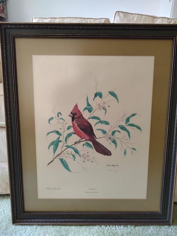 "Cardinal" Print Signed by Gene Gray
