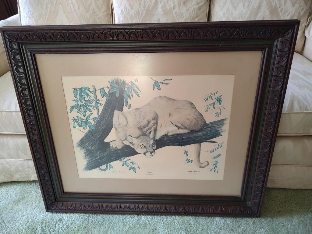 "Cougar" Print Signed by Gene Gray