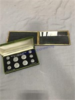 Silver-plated Blazer Buttons set, Cigarette case