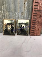 Pair of 6 x 8 silhouette pictures