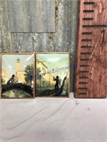 Pair of 6 x 8 silhouette pictures