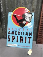 American Spirit tin sign--16.5 x 11.75