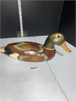 Duck decoy hand carved hand painted made in Taiwan