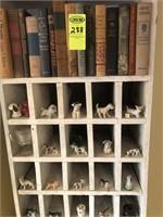 Book Shelf w/ Books & What-Nots Shelves w/ Dogs