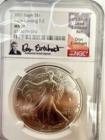 2021 Everhart American Silver Eagle Landing MS70