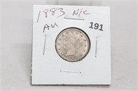 1883 NC Au V Nickel
