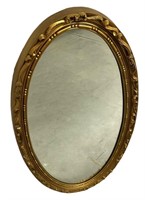 Gold Framed Oval Wall Mirror