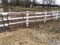 16 FT RED 6 BAR GATE (Preview/Pick Up: 595