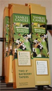 SELECTION OF YANKEE CANDLE BAYBERRY TAPERS