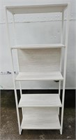 White metal & wood shelf 65x12x24