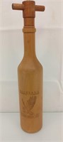 Wooden wine bottle pepper mill