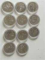 Assorted lot of MB Red River Dollars