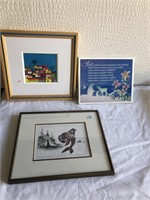 3 Framed Art Pieces