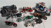 8x Toy Motorcycles