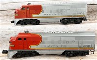 Lionel 2383 Santa Fe F3 diesel & dummy, O gauge,