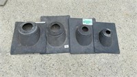 4 Roof Boots 2-4". 1-3”. 1-2”