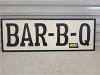 Metal Bar-B-Q sign 12x35