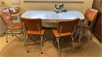 Mid century formica top chrome table & 4 chairs