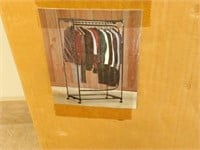 Plastic movable clothes rack