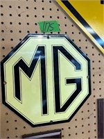 MG metal sign 12”  X 12”