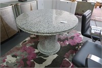 Round Marble top dining table pedestal