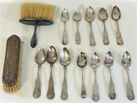 COIN SILVER & STERLING LOT - SPOONS CIRCA 1825