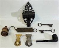 GREAT LOT OF ANTIQUE CAST IRON KEY - SAFE & MORE