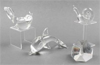 Steuben Glass Animals and Paperweight, 4