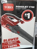 TORO POWER JET F700 ELECTRIC BLOWER RETAIL $210