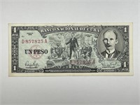CUBA: 1959 Peso Currency Note CU