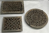 3 Cast Iron Vent Covers Architectural