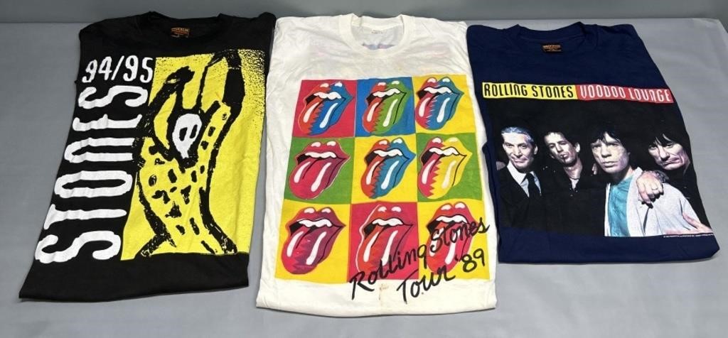 3 Rolling Stones Concert Tour T-Shirts Men XL